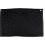 16" x 25"  Hemmed Color Towel - Free FedEx Ground Shipping - Black