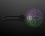 Fleur de Lis Mardi Gras LED Light Wand - Black-purple-green