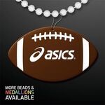 Buy Custom Printed Football Shape Medallion with Beaded Necklace