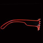 LED Slotted  EL Sunglasses - Variety of Colors - Bright Red