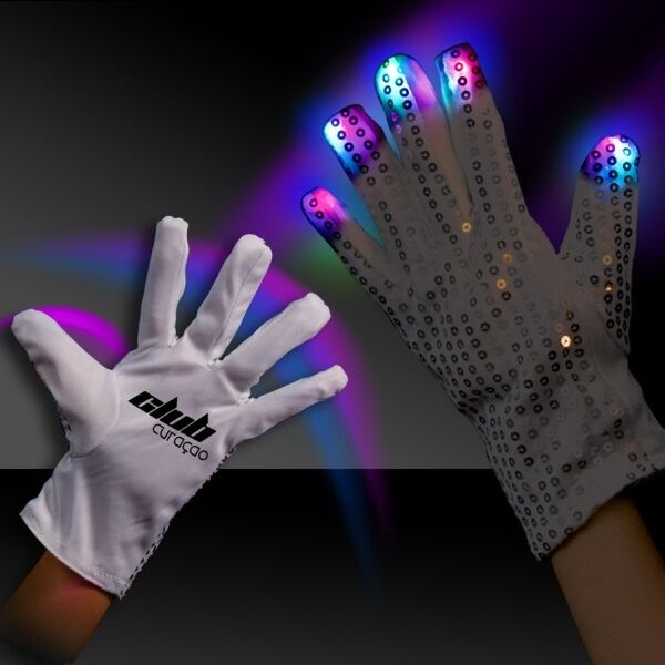 Main Product Image for Custom Printed Light Up LED Glow Right Hand Rock Star Glove