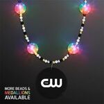 Buy Custom Printed Light Up Beads Necklace with Black Medallion
