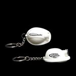 Safety Helmet LED Light Up Flashlight Keychain - White