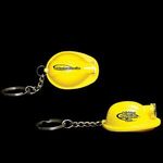 Safety Helmet LED Light Up Flashlight Keychain - Yellow