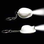Safety Helmet LED Light Up Flashlight Keychain -  