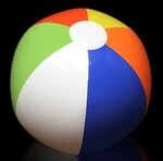 16" Inflatable Beach Ball - Multi Colored - Rainbow