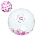 16" Pink and White Confetti Beach Ball