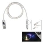 3-in-1 3 Ft. Disco Tech Light Up Charging Cable -  