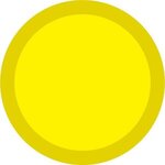 3" Self-Adhering Circle Shaped Light Up Glow Badge - Yellow