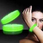 9" Deluxe Triple Wide Light Up Glow Bracelet - Green