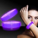9" Deluxe Triple Wide Light Up Glow Bracelet - Purple