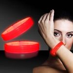 9" Deluxe Triple Wide Light Up Glow Bracelet - Red