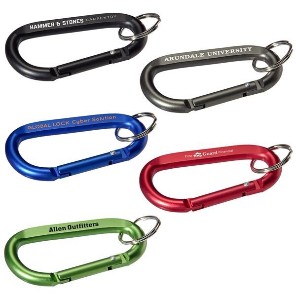 Main Product Image for Marketing Aluminum Carabiner With Key Ring