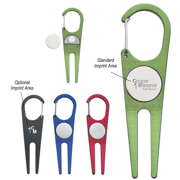 Main Product Image for Custom Printed Aluminum Divot Tool With Ball Marker