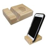 Bamboo Block Phone Stand -  