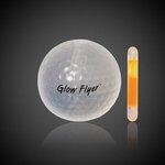 Custom Printed Orange Glow Flyer Golf Ball with light stick -  