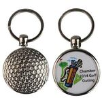 Golf Ball key tag - Silver