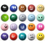 Imprinted Stress Reliever Ball - Round - Emoji -  