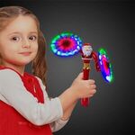 LED Santa Swivel Arms Spinner Wand - Red