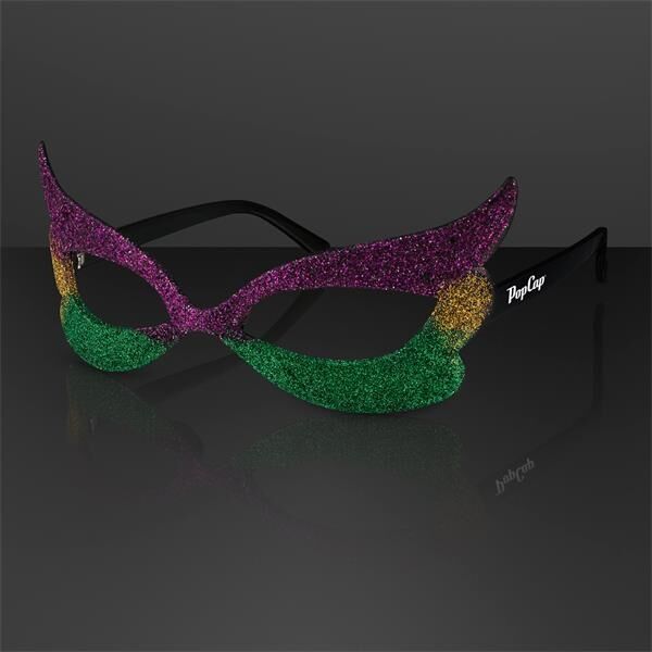 Main Product Image for Custom Printed Mardi Gras Eyeglasses, Glitter Frames 