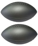 Mini Football Plastic 6" Two Sided Imprint - Silver