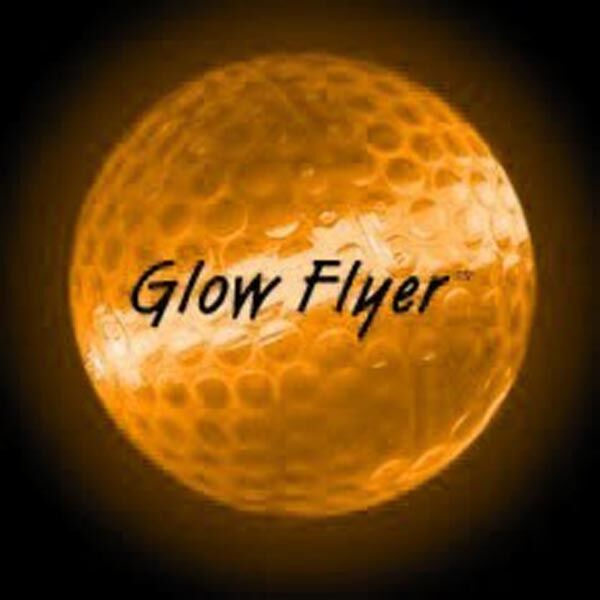 Main Product Image for Custom Printed Orange Glow Flyer Golf Ball with light stick