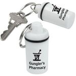 Pill Container Key tag - White