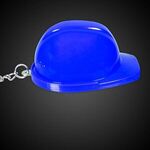 Plastic Construction Hat Bottle Opener Key Chain - Blue