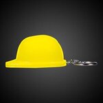 Plastic Construction Hat Bottle Opener Key Chain - Yellow
