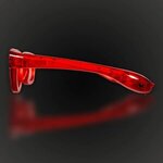 Red Light-Up LED Slotted Glasses - Red