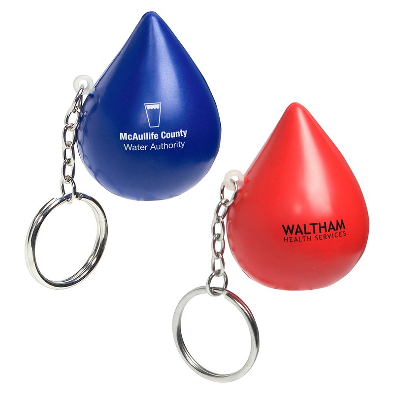 Main Product Image for Imprinted Stress Reliever Key Chain - Droplet