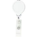Tear Drop Retractable Badge Holder - Solid White