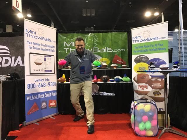 Craig in the MiniThrowballs booth