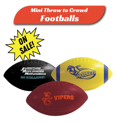 Mini Plastic Footballs Printed