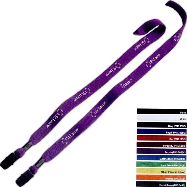 Main Product Image for 1/2" Cotton Double Bulldog Clip Lanyard