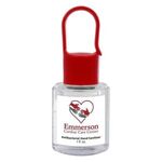 1 Oz. Hand Sanitizer With Carabiner Cap - Red