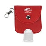 1 Oz. Hand Sanitizer With Leatherette Pouch - Red