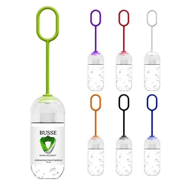 Main Product Image for Custom Printed 1 Oz. Hand Sanitizer With Silicone Loop