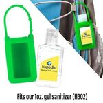 1 oz. Silicone Travel Sleeve Keychain Holder with Hand Sanitizer