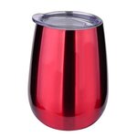 10 oz Stainless Steel Stemless Wine Glass - Metallic Red