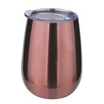 10 oz Stainless Steel Stemless Wine Glass - Metallic Rose Gold