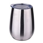 10 oz Stainless Steel Stemless Wine Glass - Metallic Silver