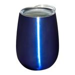 10 oz. Stemless Vacuum Wine Tumbler w/ Lid - Blue