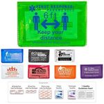10 Piece Economy First Aid Kit in Colorful Vinyl Pouch -  