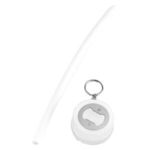 10" Reusable Silicone straw in Bottle opener case -  