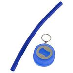 10" Reusable Silicone straw in Bottle opener case -  