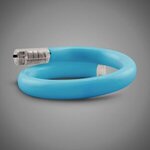 11" Coil Tube Bracelets w/Flashing LED Lights - Bright Blue