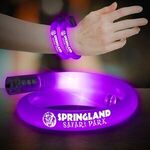 11" Coil Tube Bracelets w/Flashing LED Lights - Purple