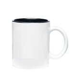 11 oz Two Tone Mug - White/Black - White