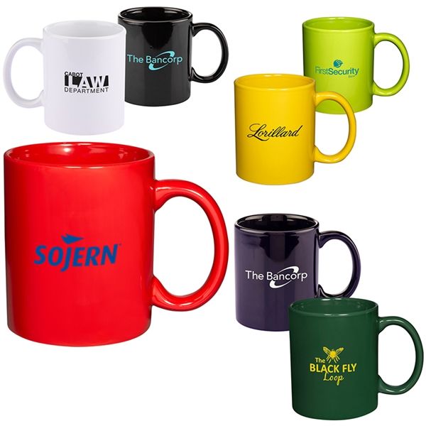 Main Product Image for Custom 11 Oz. Basic C Handle Ceramic Mug - Colors